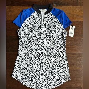 New W/ Tags Jofit Blue and Black Polo Active Shirt